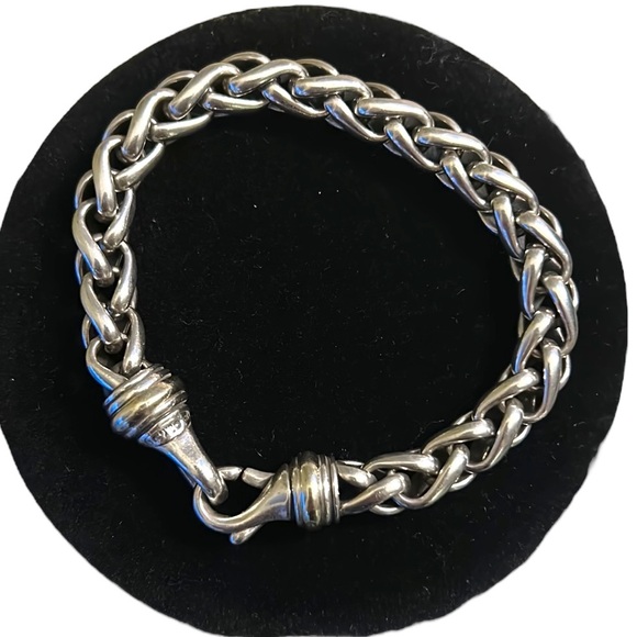 David Yurman Wheat Chain 14K Yellow Gold & Sterling Silver 7.5” Bracelet - Picture 5 of 10